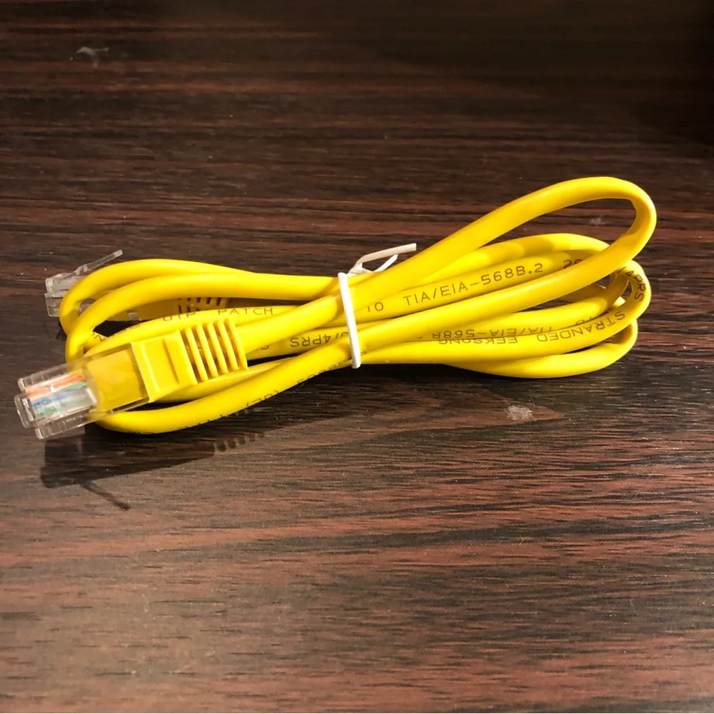 Electronic Ethernet Cable - Color: Yellow